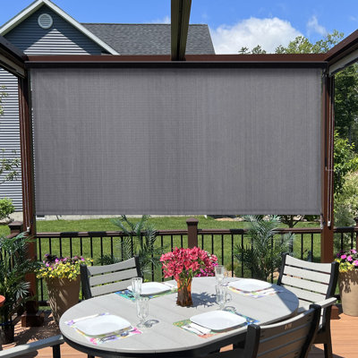 Outdoor Semi Sheer Roll-Up Shade
