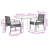 Latitude Run® 3 Piece Patio Dining Set With Cushions Gray Poly Rattan-1103180533-1103180526