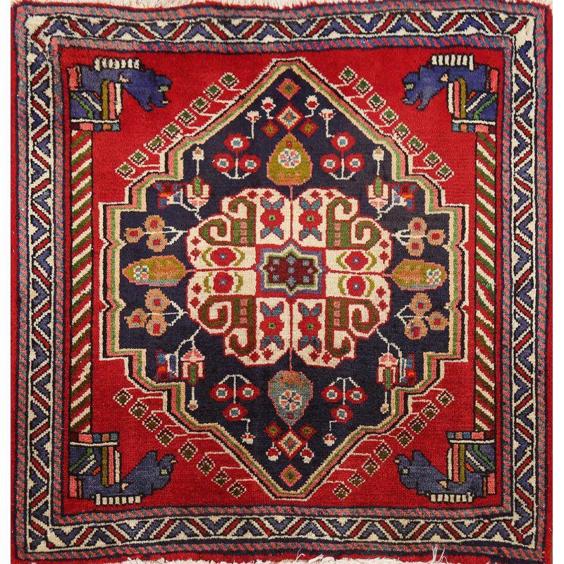 Tapis carré carré à motif géométrique 2 x 2
