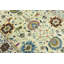 Tapis crème crème à motif floral Oushak 6 x 9