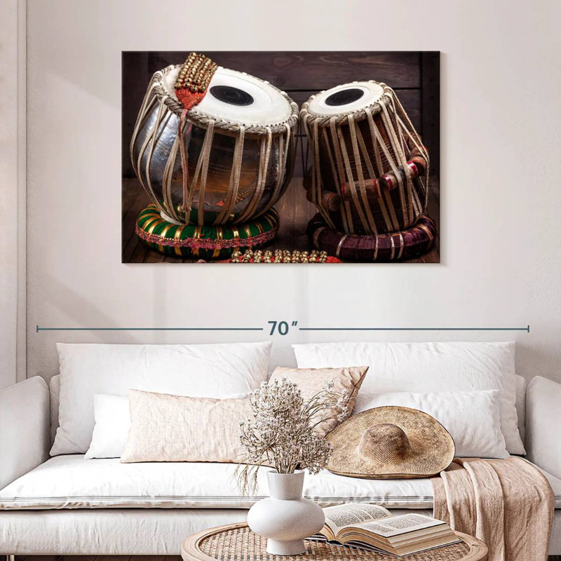 Abarca Tabla Drums And Bells, 30" H x 45" W