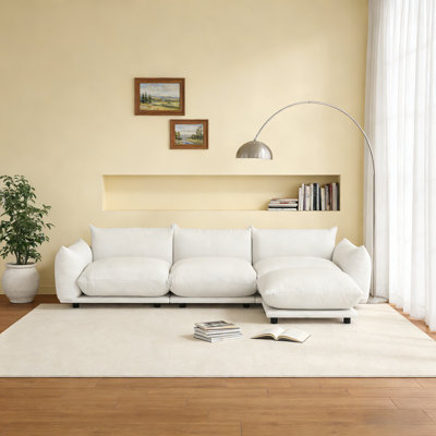 Modular Sectional Sofa, Modern Comfy Deep Seat Cloud Couch With Thick Cushion, Filled With High Resilience Sponge, Upholstered Convertible Cloud Sofa For Living Room, Office, Apartment
