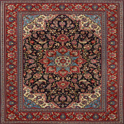 Tapis oriental rouge / beige