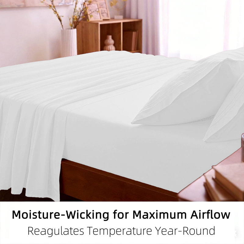 Brushed Microfiber Sheet Set, Ultra Soft and Breathable Bedding Set, Includes Fitted Sheet, Flat Sheet and Pillowcase, Deep Pocket up to 16 Inches, Twin Full Queen King Sizes, Hotel Style Bed Sheets