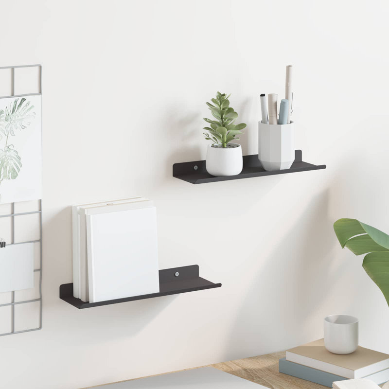 Steel Floating Shelf, Black