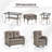 Valierius 7-Piece Outdoor Wicker Patio Furniture With Loveseat Glider, Rattan Coversation Set With Water Resistant Cushions-111720501