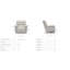 Fauteuil inclinable manuel berçant avec tissu iClean Joshua-86516304