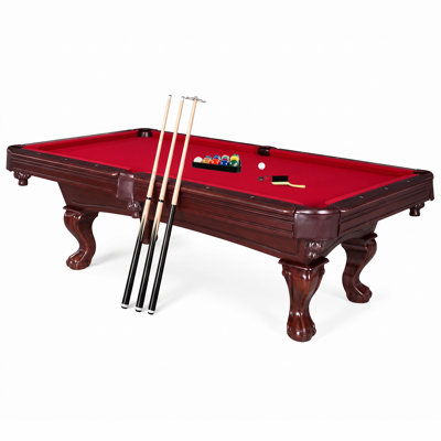  Table de billard de 8 pieds Hathaway Augusta - Queues de billard et boules de billard incluses - Conception classique parfaite pour la famille, la maison, la salle à manger ou le salon