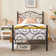 Auxter 38" Metal Platform Bed Frame with Parisian Style Headboard and Footboard, Heavy-duty Slats Support, Under Bed Storage, No Box Spring Needed