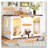 47.25" Large Cat Litter Box Enclosure with LED Light