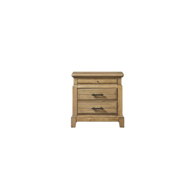 2 Drawer Nightstand W/ Tray - Caramel Finish(Includes Only Nightstand)