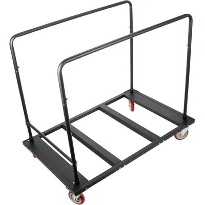 Folding Table Cart, Adjustable Steel Frame