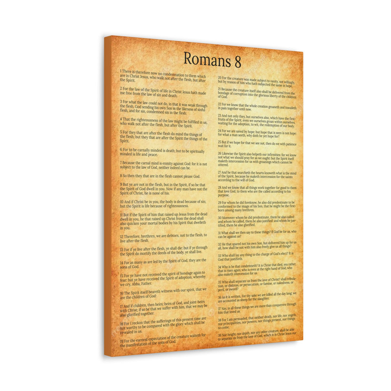 Romans 8 Chapter Gold Glorification Christian Wall Art Print