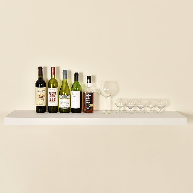 Tablette flottante Bovina, Blanc, H 2 po x l 60 po x P 9,25 po