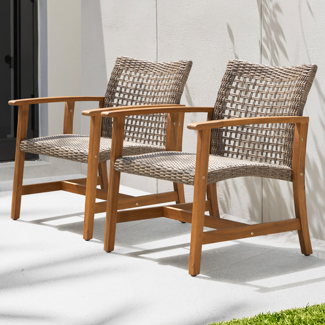 Liberte Outdoor Lounge Chair (Set of 2) Millwood Pines 