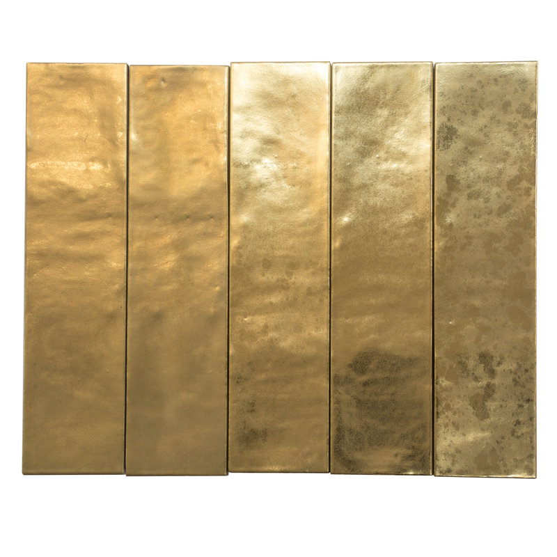 Bravura 2.5 X 10 In. Matte Ceramic Subway Wall Tile (5.06 Sq Ft/Case) - 30 Pack, Golden Ochre