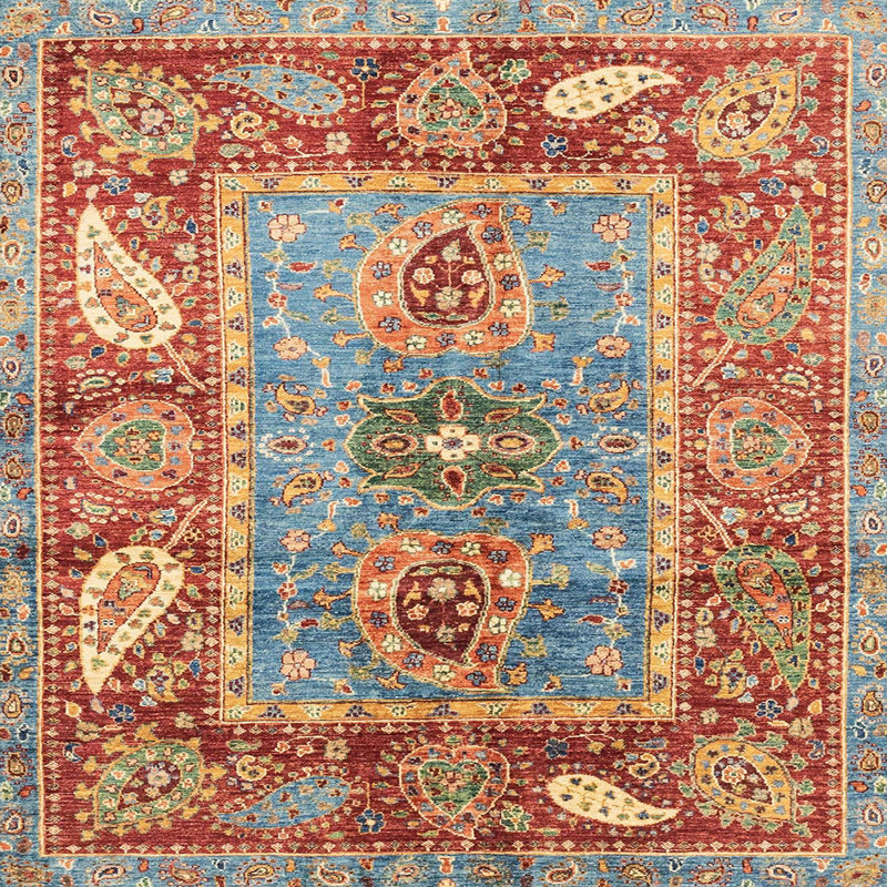 Abstract Indoor Rug, Square 4'