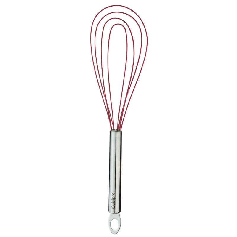 Fouets plats en silicone givré Cuisompo, Rouge