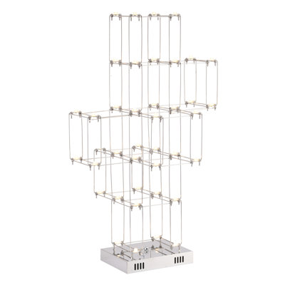 Cooksville 38-Light Satin Nickel LED Table Lamp