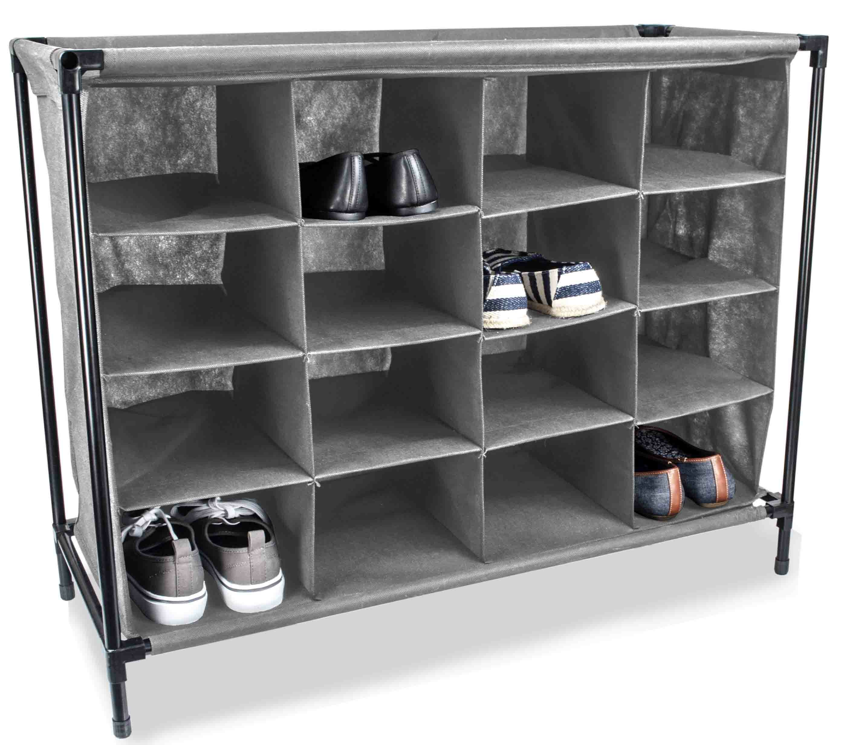 Burrier 50 Pair Shoe Rack Rebrilliant Finish: Gray