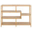 Mida 79cm H x 114cm W Solid Wood Geometric Bookcase