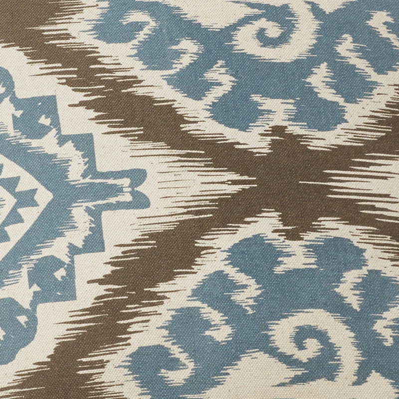 Josh Ikat Cotton Blend Reversible Throw Pillow, 22" x 22", Powder Blue