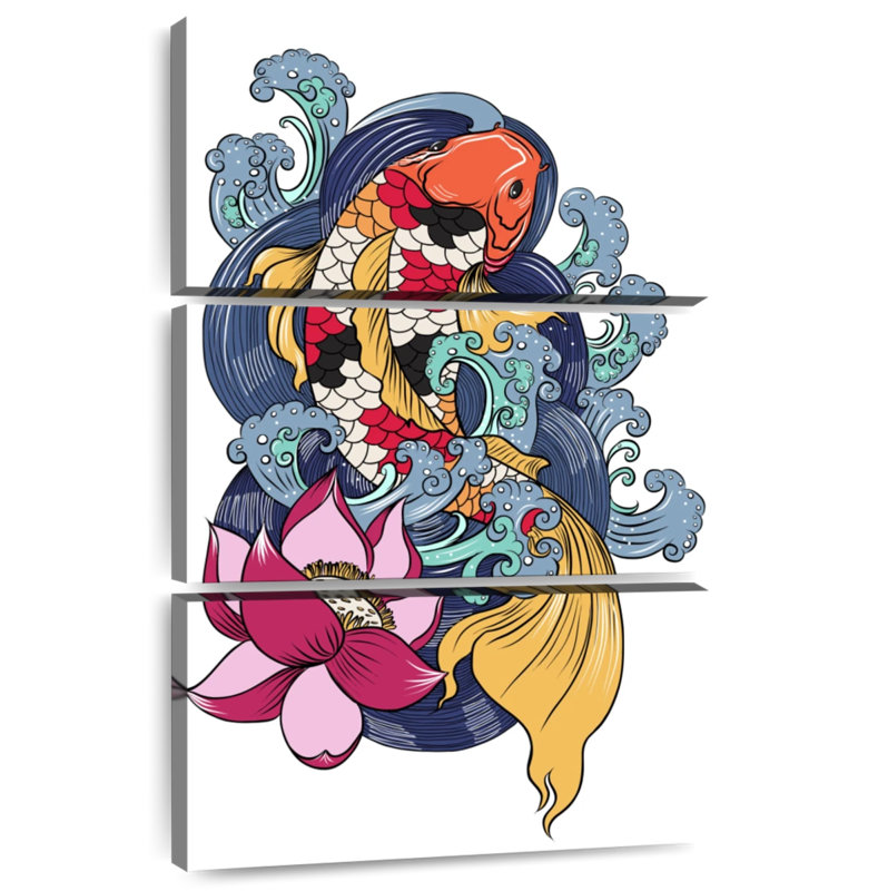 Brampt Koi Tattoo, 65" H x 42" W