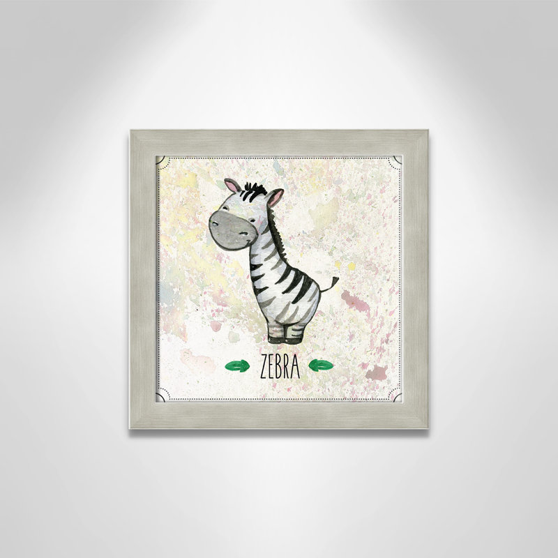 Jungle Day 4' Wall Decal, Warm Silver Flat Framed, 12" H x 12" W x 0.6" D
