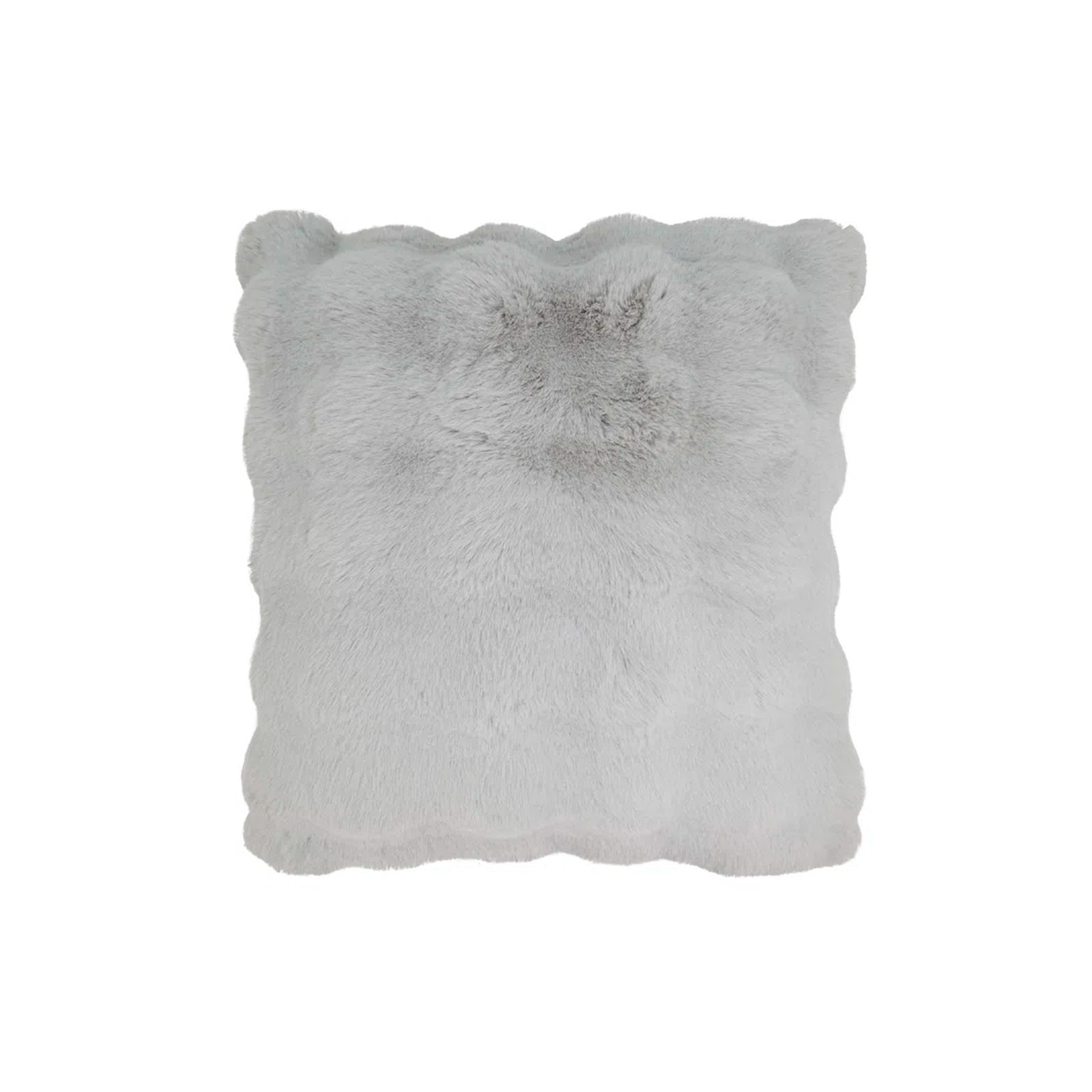 Cozy Bubble Faux Fur Pillow Cover, Gray, No Insert, Square 20"