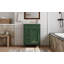 Meuble-lavabo moderne avec un lavabo, 61 cm (L) x 46 cm (P), armoire en bois vert avec lavabo en céramique intégré et tiroirs
