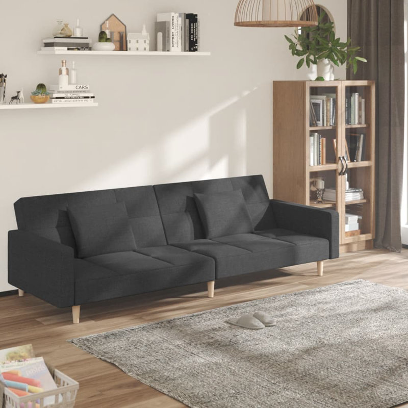 Sareh Upholstered 86.6'' Sofa, Dark Gray Fabric