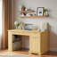 Bureau cannelé avec armoire de rangement, tiroirs et prise de courant-360243019