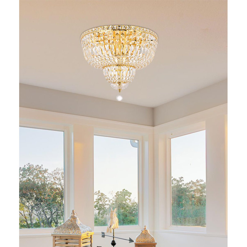 Stinnett Flush Mount, Gold, Chrome / Royal Cut