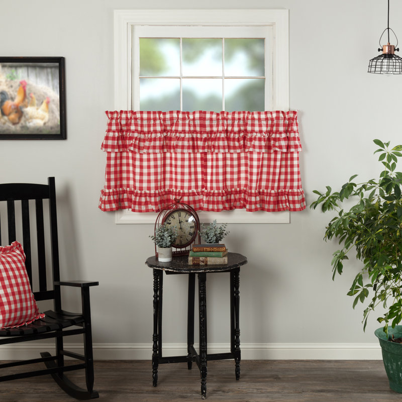 Rideau de café 36 po Annie, L 36 po x L 24 po, Rouge