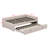 Full Size L-Shaped Upholstered Daybed With Twin Size Pop-Up Trundle, Wooden Slats Support For Bedroom Guest Room-840585150