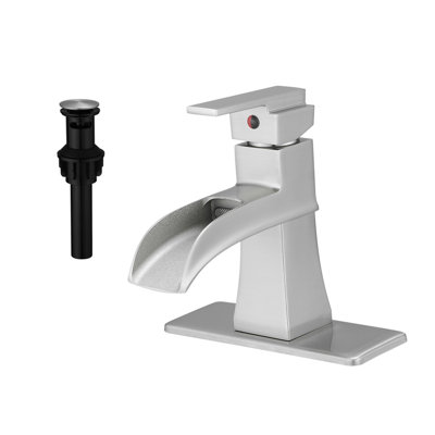 Single-Hole Single-handle Bathroom Faucet with Drain Assembly