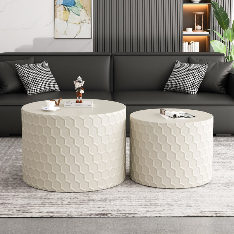 Table basse gigognes Arnoltice, Beige