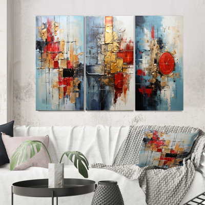 «Collage Serenade», 3 pièces sur toile