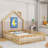 Charm Wood Full Size House Bed With Guardrail-1379212396