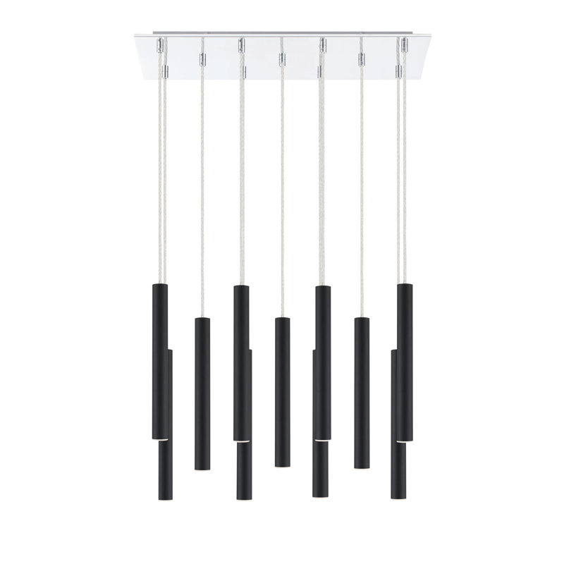 Bowning 11 - Light LED Cluster Pendant, Matt Black