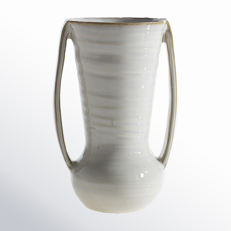 Jaziah Handmade Ceramic Table Vase, 7.75" H x 5.25" W x 4.25" D