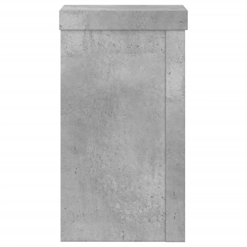 1 Tier Plant Stand Set of 2, 20cm H x 15cm W x 15cm D, Concrete Grey