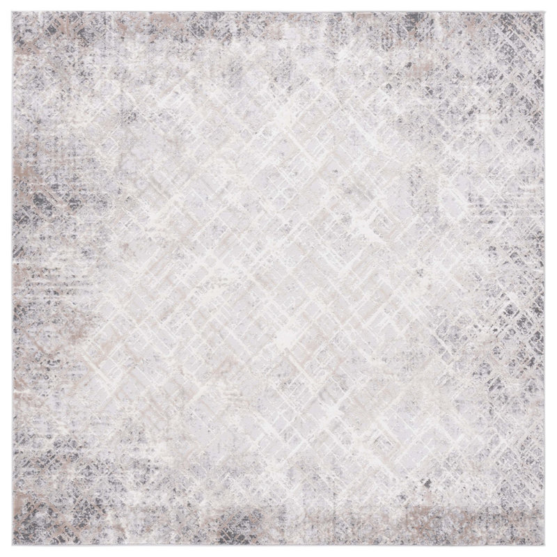 Tapis performance abstrait Vogue, Carré 6 pi 7 po
