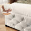 Base de lit tapissier avec rangement à 4 tiroirs et éclairage à DEL, aucun sommier tapissier requis-636057457