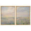 Ensemble d'art mural encadré 2 pièces Sunrise Meadow - impressions de paysage impressionnistes pour le salon ou le couloir-112374837-112374836