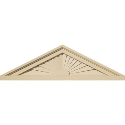 Peaked Cap Signature Urethane Pediment, Primed Tan