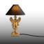 Golden Fabric Cap Trophy Bedside Table Lamp-1116076295