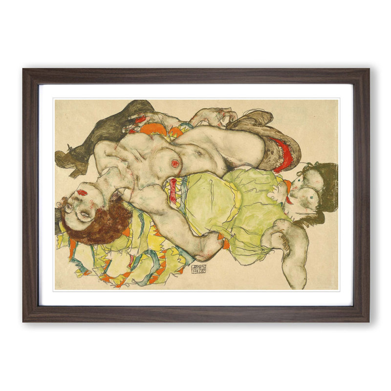 Egon Schiele - Single Picture Frame Painting, Walnut