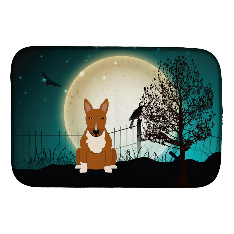 Tapis de séchage santaclara halloween effrayant terrier, Orange