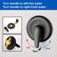 Ensemble de garniture de robinet de douche noir mat avec valve brute-93620287